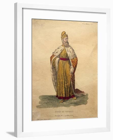 Costume Design for the Doge of Venice, from 'Othello'-null-Framed Giclee Print