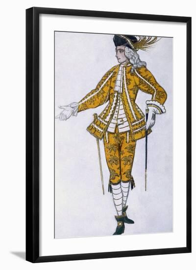 Costume Design for the Fairy Canary's Pageboy, from Sleeping Beauty, 1921-Leon Bakst-Framed Giclee Print