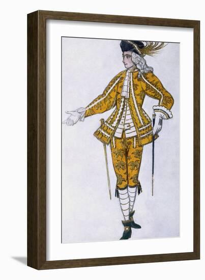 Costume Design for the Fairy Canary's Pageboy, from Sleeping Beauty, 1921-Leon Bakst-Framed Giclee Print