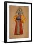 Costume Design for the Opera the Golden Cockerel by N. Rimsky-Korsakov-Sergei Vasilyevich Malyutin-Framed Giclee Print