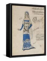 Costume Design for the Play the Martyrdom of St. Sebastian by Gabriele D'Annuzio-Léon Bakst-Framed Stretched Canvas