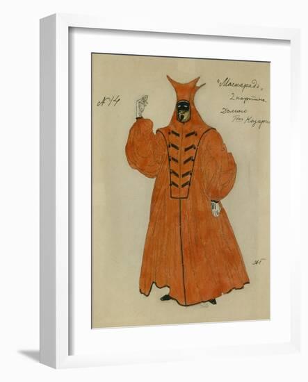 Costume Design for the Play the Masquerade by M. Lermontov, 1917-Alexander Yakovlevich Golovin-Framed Giclee Print