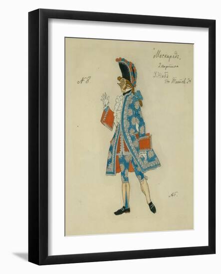 Costume Design for the Play the Masquerade by M. Lermontov, 1917-Alexander Yakovlevich Golovin-Framed Giclee Print