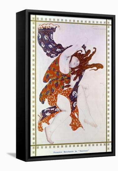 Costume Design For the Premiere Bacchante in the Ballet Narcisse-Leon Bakst-Framed Stretched Canvas