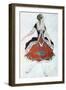 Costume Design for the Princess Aurora, from Sleeping Beauty, 1921-Leon Bakst-Framed Giclee Print