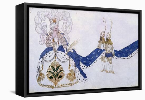 Costume Design for the Queen and Her Pages, from Sleeping Beauty, 1921-Leon Bakst-Framed Stretched Canvas