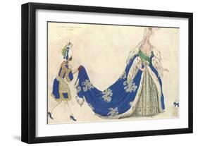 Costume Design For the Queen in 'sleeping Beauty', 1921-Leon Bakst-Framed Giclee Print