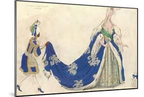 Costume Design For the Queen in 'sleeping Beauty', 1921-Leon Bakst-Mounted Giclee Print