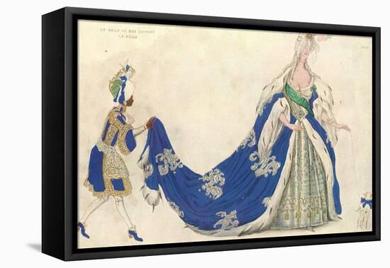 Costume Design For the Queen in 'sleeping Beauty', 1921-Leon Bakst-Framed Stretched Canvas