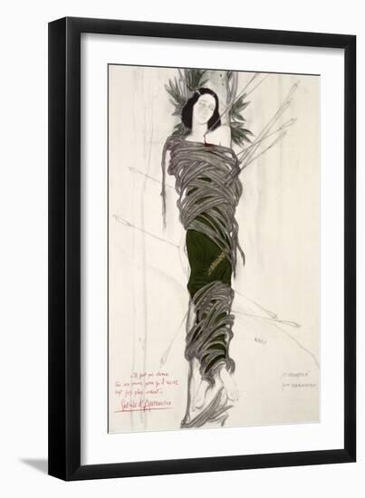 Costume Design for the The Ballet Dancer Ida Rubinstein, 1911-Leon Bakst-Framed Giclee Print