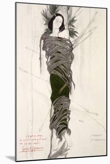 Costume Design for the The Ballet Dancer Ida Rubinstein, 1911-Leon Bakst-Mounted Giclee Print