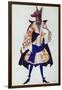 Costume Design For the Wolf, from Sleeping Beauty, 1921-Leon Bakst-Framed Giclee Print