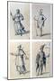 Costume Designs for Allegorical Characters, 16th Century-Giuseppe Arcimboldi-Mounted Giclee Print