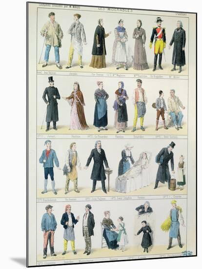 Costume Designs For an Adaptation of Les Miserables by Victor Hugo-Jules Marre-Mounted Giclee Print