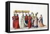 Costume Designs for Shakespeare's Play, Henry VIII, 19th Century-null-Framed Stretched Canvas