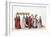 Costume Designs for Shakespeare's Play, Henry VIII, 19th Century-null-Framed Giclee Print