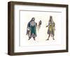 Costume Designs for the Russian Ballet Le Dieu Bleu, C1912-Leon Bakst-Framed Giclee Print