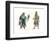 Costume Designs for the Russian Ballet Le Dieu Bleu, C1912-Leon Bakst-Framed Giclee Print