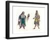 Costume Designs for the Russian Ballet Le Dieu Bleu, C1912-Leon Bakst-Framed Giclee Print