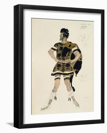Costume for Darcon, from Daphnis and Chloe, C.1912-Leon Bakst-Framed Giclee Print