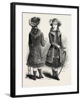 Costume for Girl of Ten Back and Front, Fashion, 1882-null-Framed Giclee Print