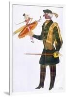 Costume for the Englishman, from La Boutique Fantastique, 1917 (Colour Litho)-Leon Bakst-Framed Giclee Print