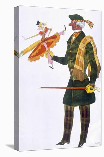 Costume for the Englishman, from La Boutique Fantastique, 1917 (Colour Litho)-Leon Bakst-Stretched Canvas