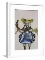 Costume for the Puppet Girl, from La Boutique Fantastique, 1917-Leon Bakst-Framed Giclee Print