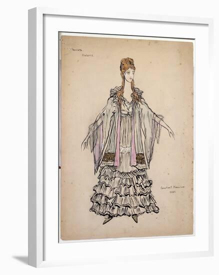 Costume For Violette in La Traviata, 1935-Konstantin A. Korovin-Framed Giclee Print