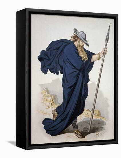 Costume for Wotan, Character from the Rhine Gold by Richard Wagner, 1876-Carl Johann Arnold-Framed Stretched Canvas