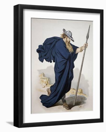 Costume for Wotan, Character from the Rhine Gold by Richard Wagner, 1876-Carl Johann Arnold-Framed Giclee Print