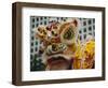 Costume Head, Lion Dance, Hong Kong, China-Fraser Hall-Framed Photographic Print