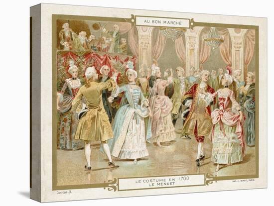 Costume in 1700: Dancing the Minuet-null-Stretched Canvas