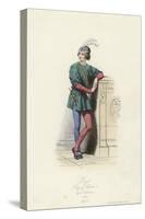 Costume of a Page, Reign of Charles V of France-null-Stretched Canvas