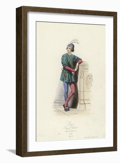 Costume of a Page, Reign of Charles V of France-null-Framed Giclee Print