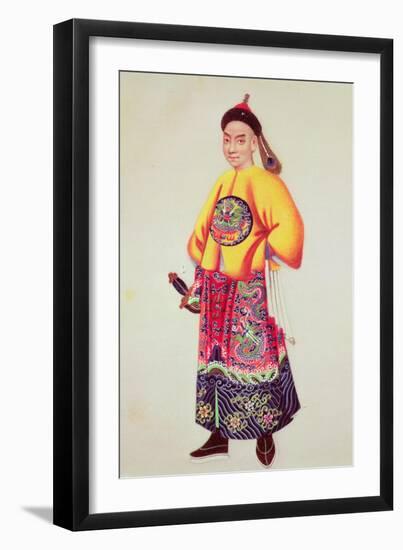 Costume of an Emperor, Late 18th Century-null-Framed Giclee Print