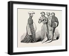 Costume of the Time of Richard II, Sleeves and Shoes-null-Framed Giclee Print