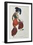 Costume of Vaslav Nijinsky or Nijinski in the character of the sultan in the ballet Sheherazade-Leon Bakst-Framed Giclee Print