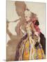 Costume Pour Marquise, Interpretee Par Tamara Karsavina (1885-1978) - Costume Design for Tamara Kar-Konstantin Andreevic Somov-Mounted Giclee Print