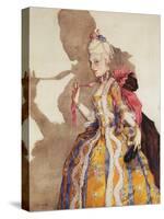 Costume Pour Marquise, Interpretee Par Tamara Karsavina (1885-1978) - Costume Design for Tamara Kar-Konstantin Andreevic Somov-Stretched Canvas