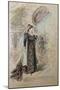 Costume Sketch by Alfred Edel for the Role of Emilia in the Third Act of the Opera Otello-Giuseppe Verdi-Mounted Giclee Print
