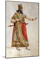 Costume Sketch by Filippo Peroni for the Role of an Old Member of the Chorus in the Opera Nabucco-Giuseppe Verdi-Mounted Giclee Print