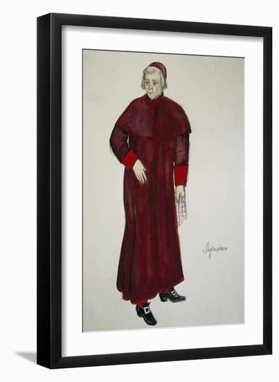 Costume Sketch by G Metelli for Role of Sexton in Opera Tosca-Giacomo Puccini-Framed Giclee Print
