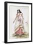 Costume Sketch by Lepic for Role of Gilda in Premiere of Opera Rigoletto-Giuseppe Verdi-Framed Giclee Print