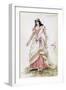 Costume Sketch by Lepic for Role of Gilda in Premiere of Opera Rigoletto-Giuseppe Verdi-Framed Giclee Print