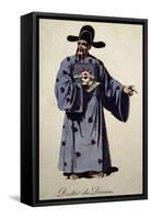 Costume Sketch for Doctor of Divan in Opera Turandot-Giacomo Puccini-Framed Stretched Canvas
