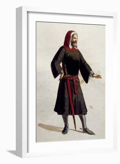 Costume Sketch for Il Giuramento-null-Framed Giclee Print