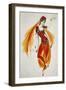 Costume Sketch for Persian Dancer in Opera Luisa Miller, 1849-Giuseppe Verdi-Framed Giclee Print