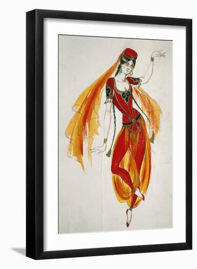 Costume Sketch for Persian Dancer in Opera Luisa Miller, 1849-Giuseppe Verdi-Framed Giclee Print