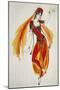 Costume Sketch for Persian Dancer in Opera Luisa Miller, 1849-Giuseppe Verdi-Mounted Giclee Print